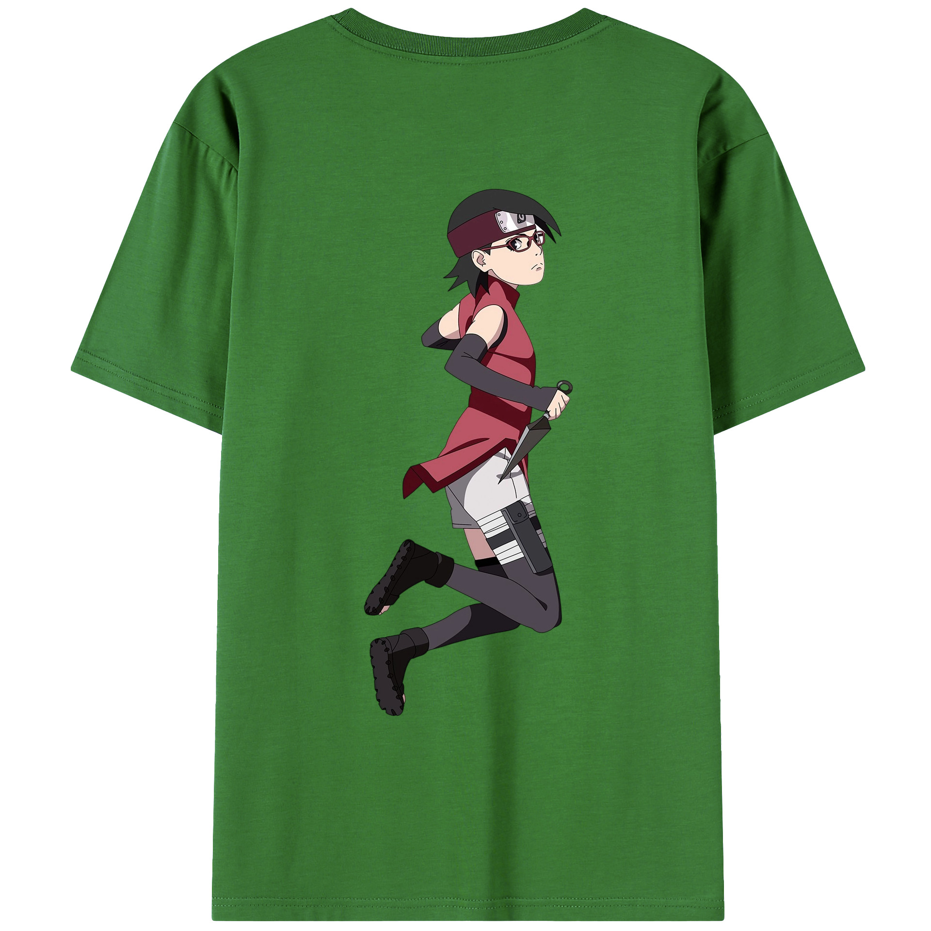 （画像用） NARUTO -ナルト- うちは サラダ Uchiha Sarada レディース半袖Tシャツ(バックプリント)